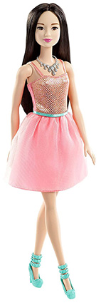 Barbie Glitz - Coral Dress - Brunette