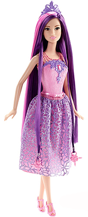 Barbie - Coiffures princesse magiques, lilas