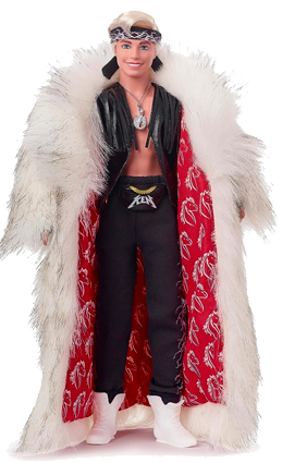 Ken in Faux Fur Coat and Black Fringe Vest – Barbie The Movie